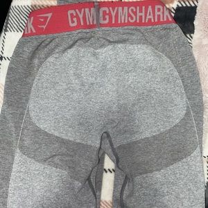 Gymshark Flex leggings. Small. Grey and pink.